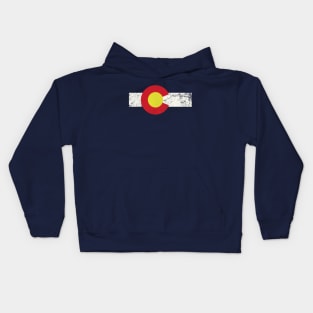 colorado flag vintage Kids Hoodie